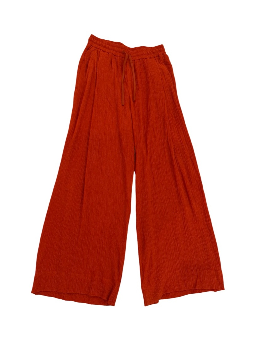 Anthropologie Wide-Leg Drawstring Pants in Rust - Picture 8 of 13